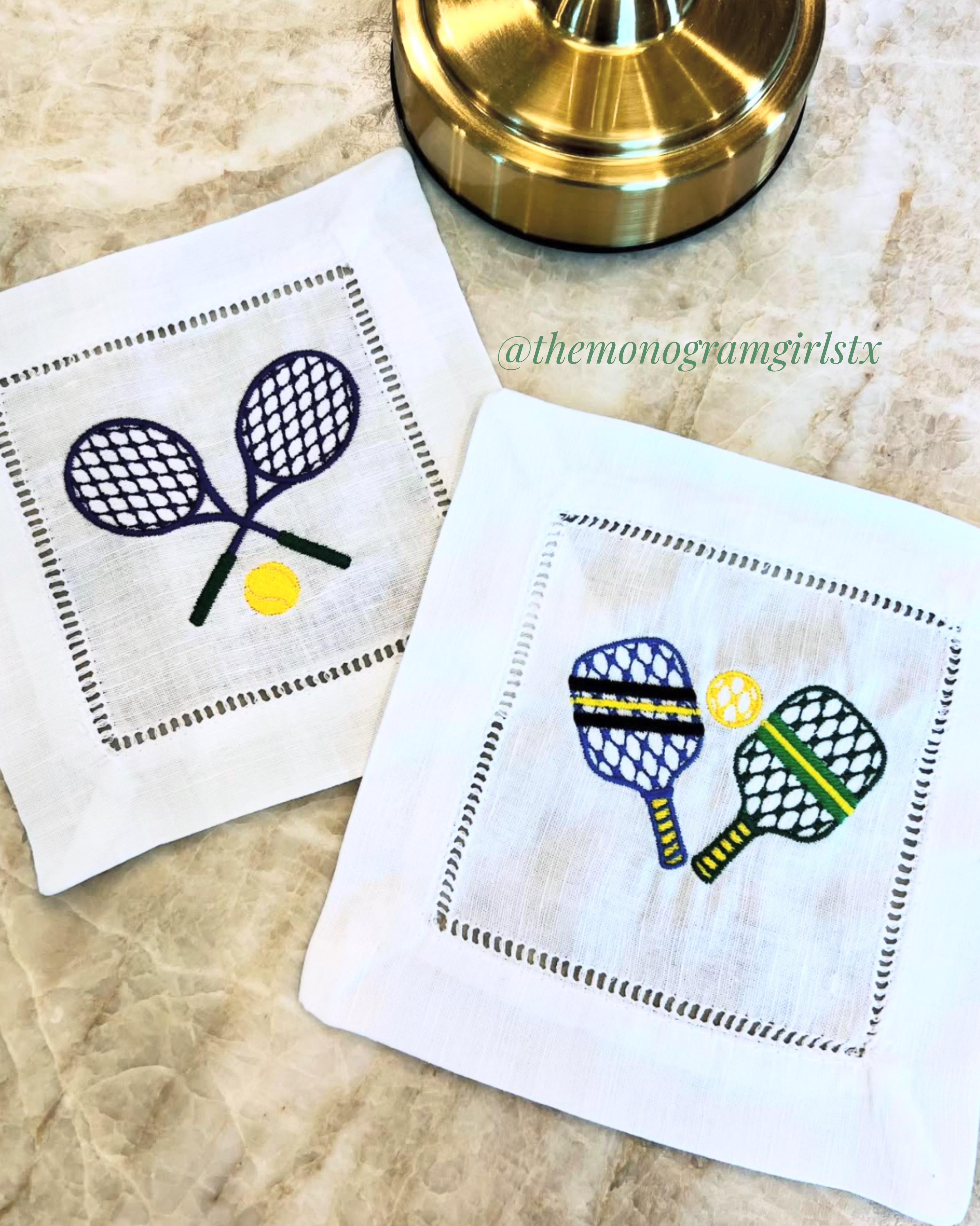 Chic Pickleball for Embroidery