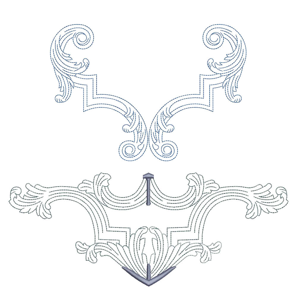 Cartouche Baroque Set for Embroidery
