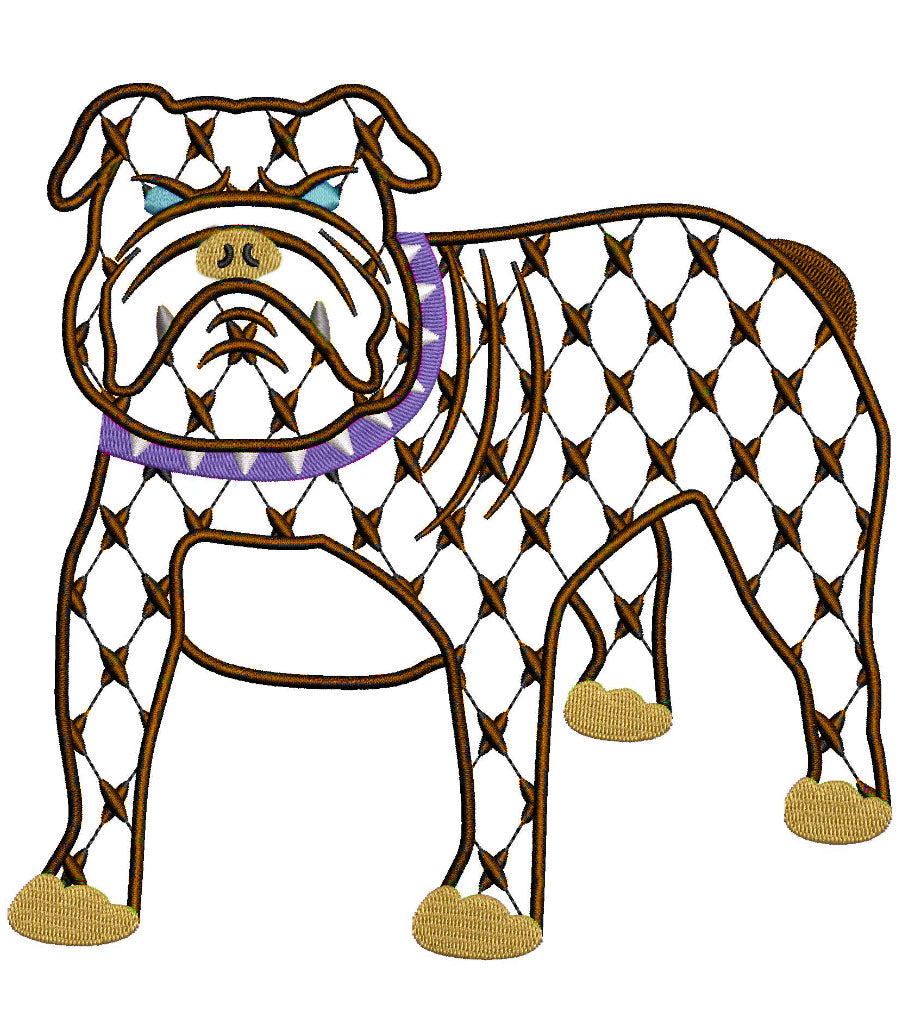 Chic Bulldog for Embroidery