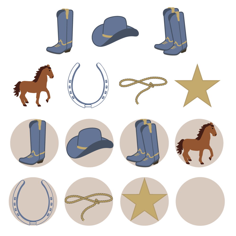 Mini Plus Cowboy Set for Print