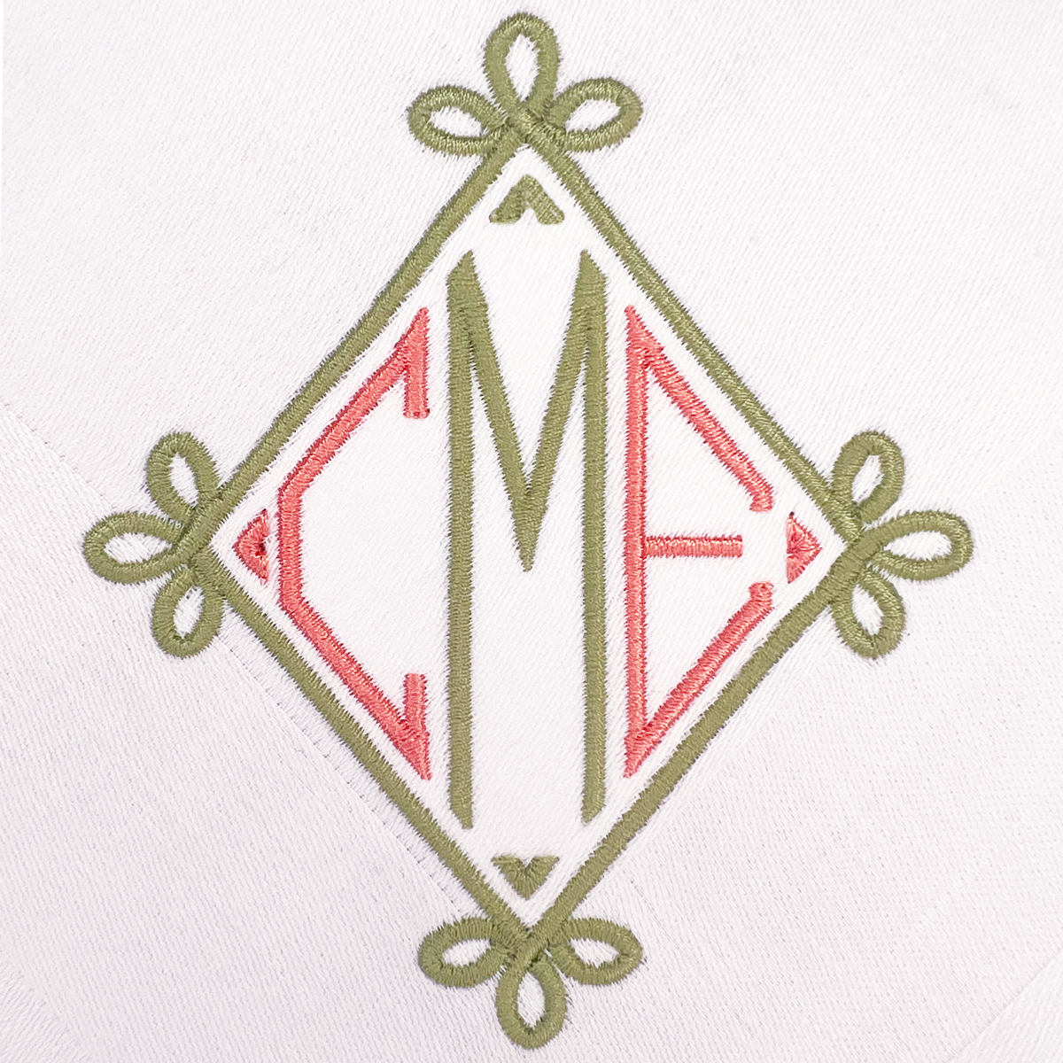 Monogram Diamond Font for Embroidery