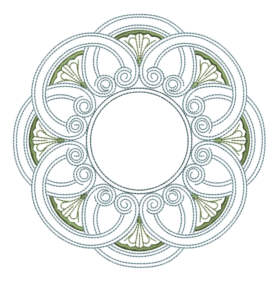 Cartouche Medallion for Embroidery