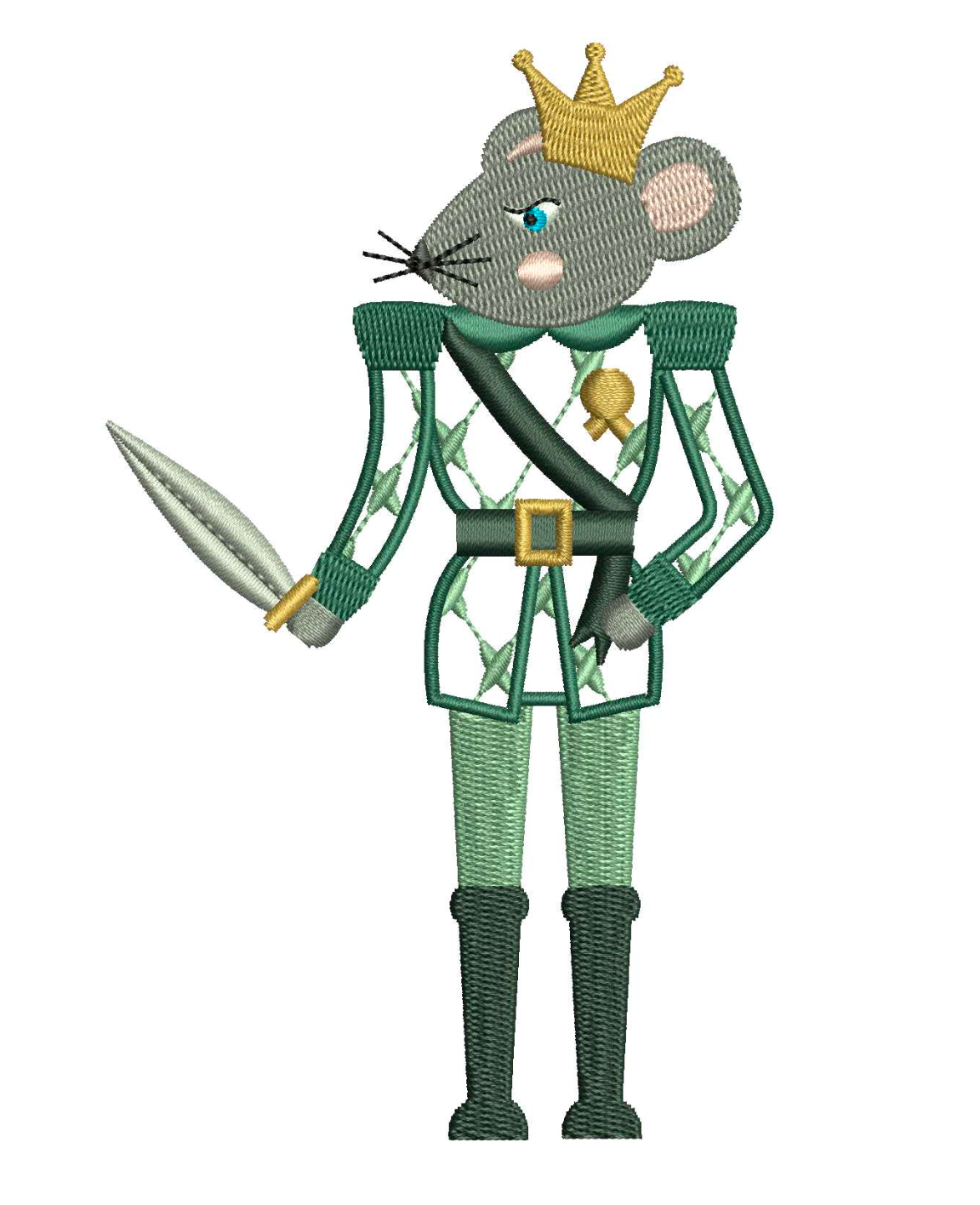 Chic Mouse King for Embroidery