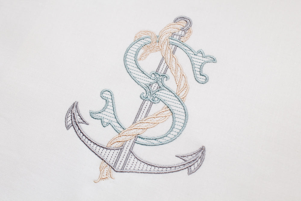 Single Nautical Font for Embroidery