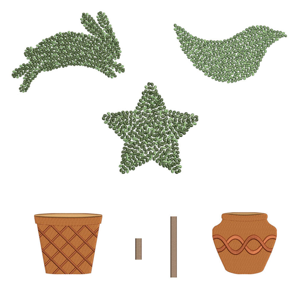 Build A Boxwood Set II for Embroidery