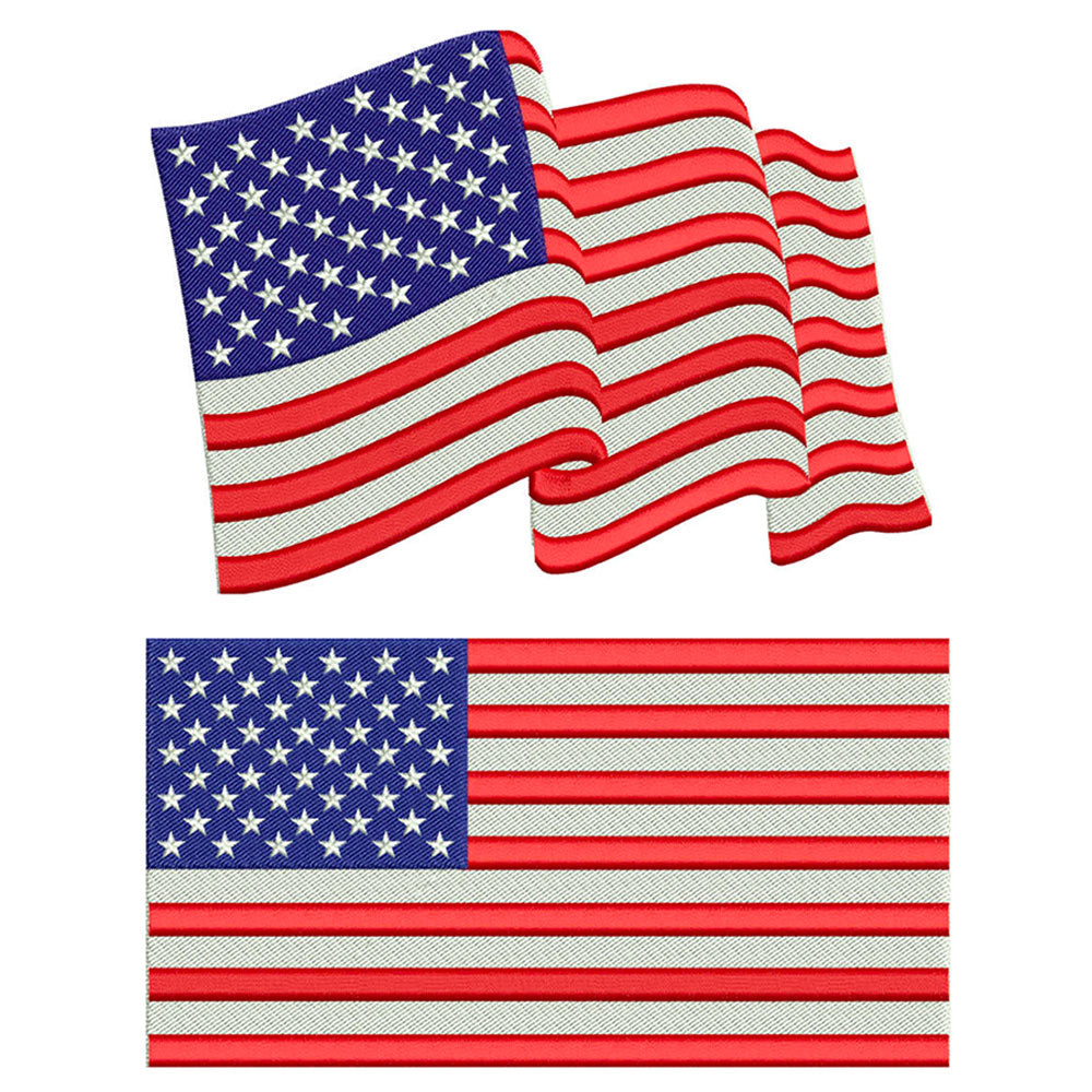 Flags 1 and 2 for Embroidery