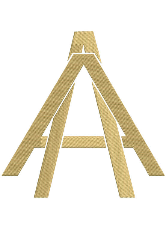 Monogram Block AA for Embroidery