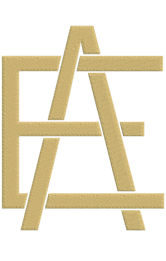 Monogram Block AE for Embroidery