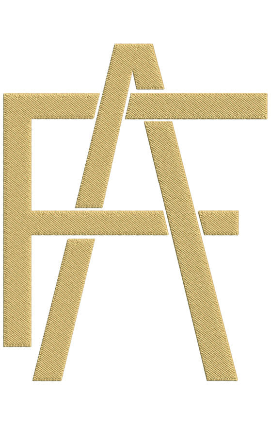 Monogram Block AF for Embroidery