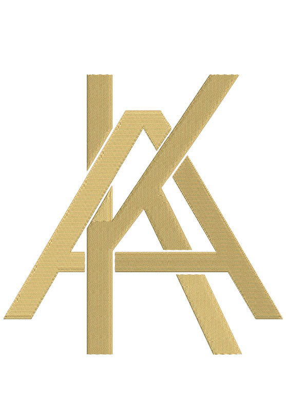 Monogram Block AK for Embroidery