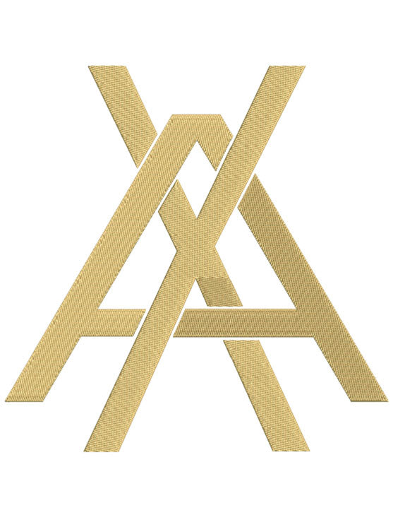 Monogram Block AX for Embroidery