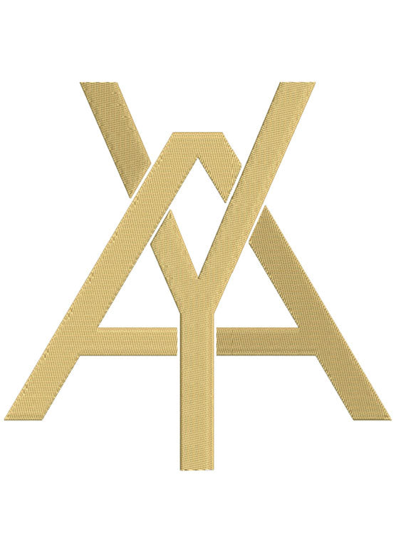 Monogram Block AY for Embroidery