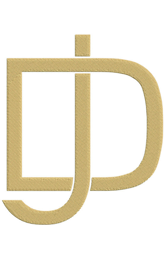 Monogram Block DJ for Embroidery