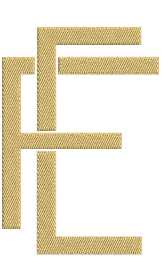 Monogram Block EF for Embroidery