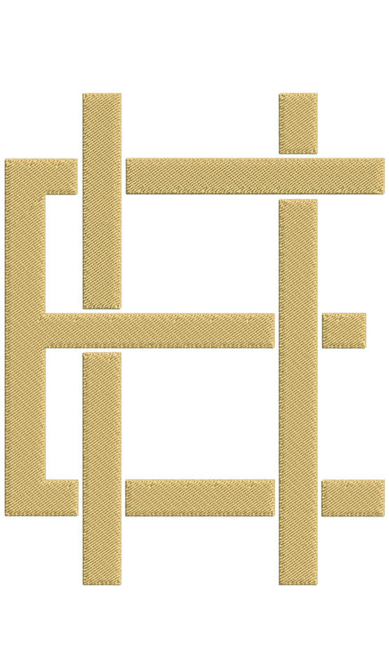 Monogram Block EH for Embroidery