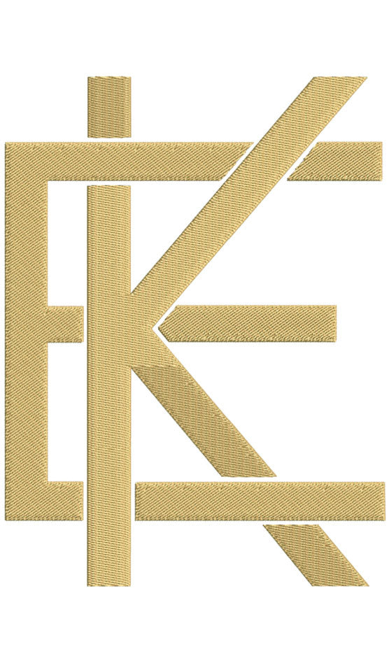 Monogram Block EK for Embroidery