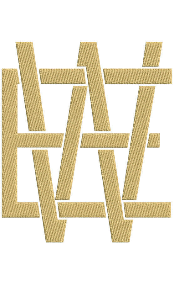 Monogram Block EW for Embroidery