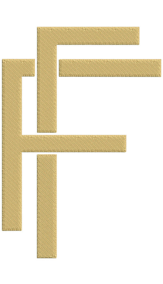 Monogram Block FF for Embroidery