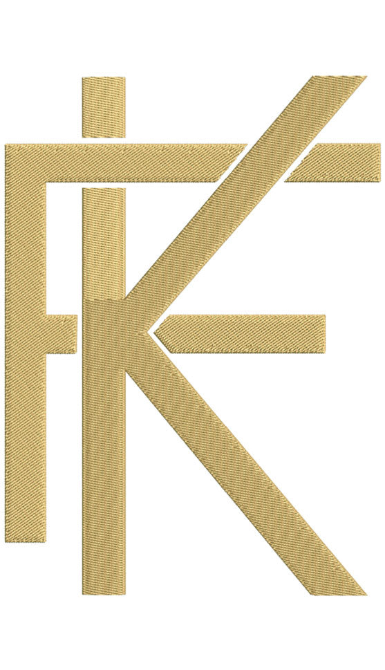 Monogram Block FK for Embroidery
