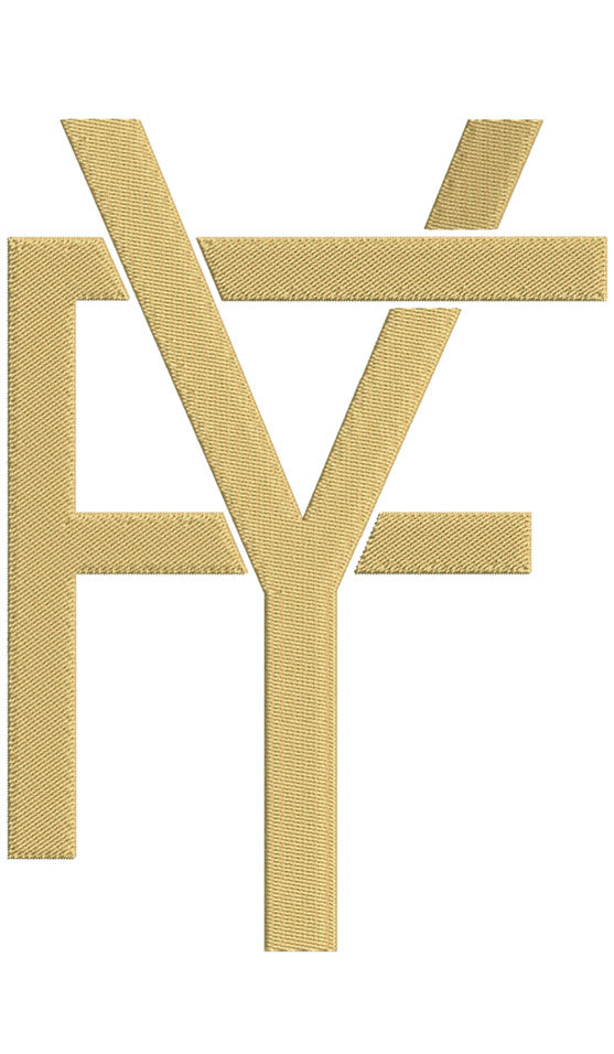 Monogram Block FY for Embroidery