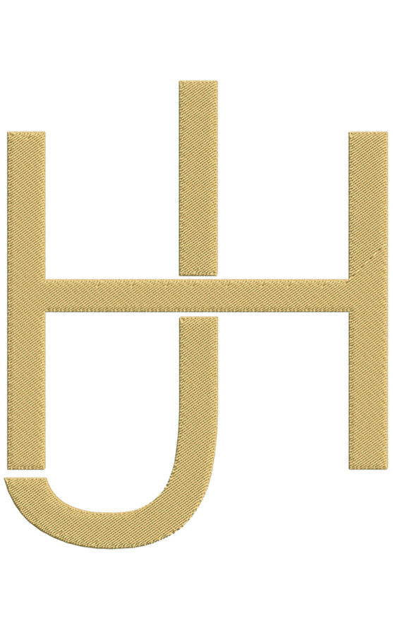 Monogram Block HJ for Embroidery