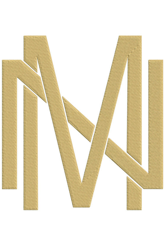 Monogram Block MN for Embroidery