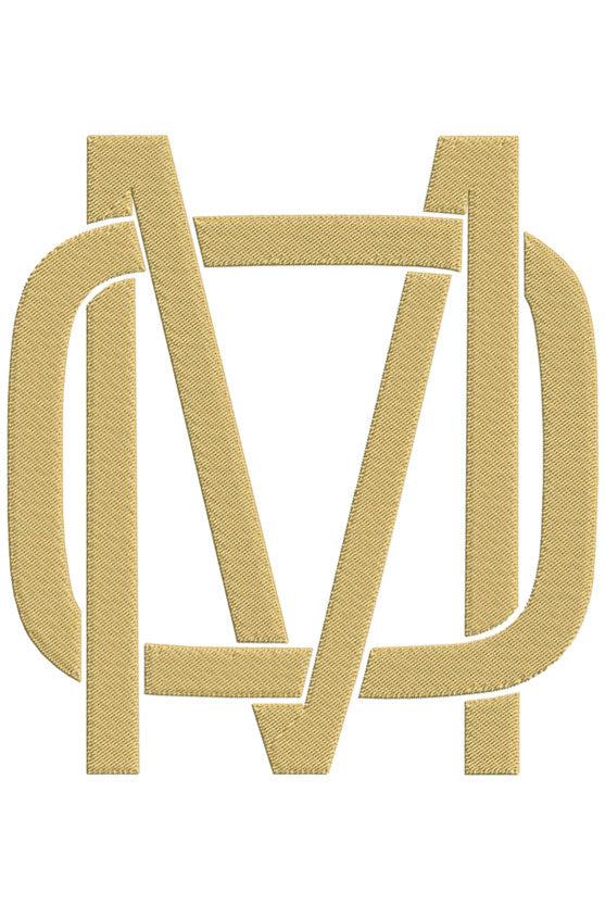 Monogram Block MO for Embroidery