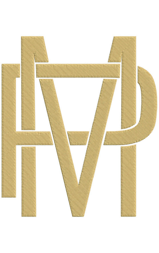 Monogram Block MP for Embroidery