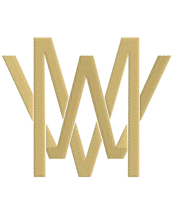 Monogram Block MW for Embroidery