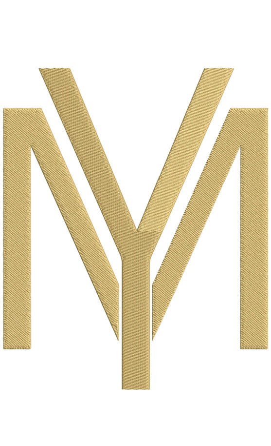 Monogram Block MY for Embroidery
