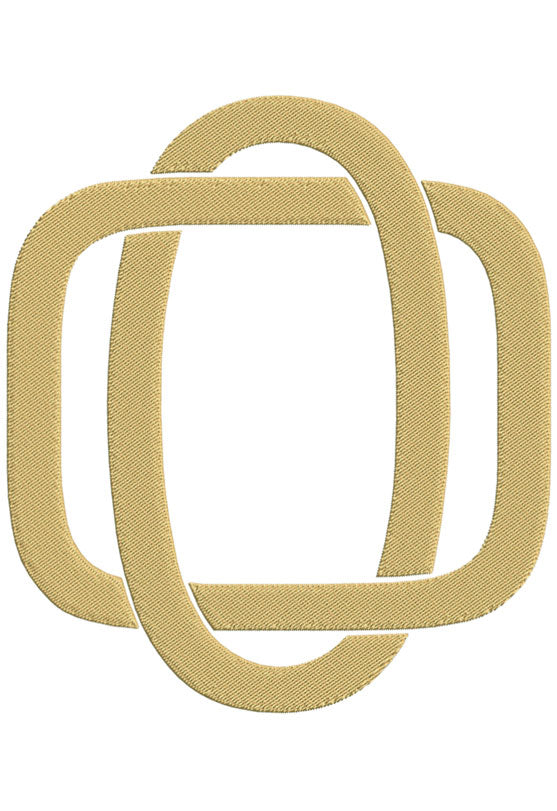 Monogram Block OO for Embroidery
