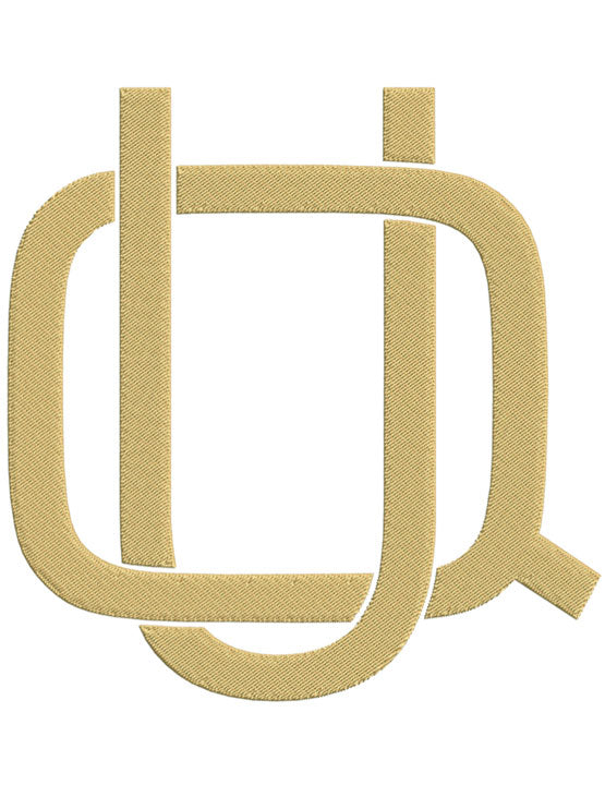Monogram Block QU for Embroidery
