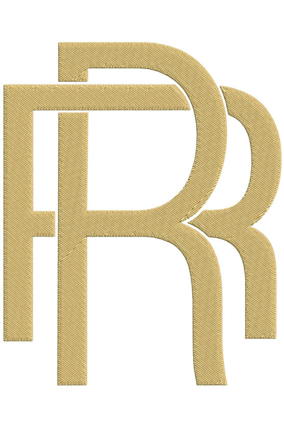 Monogram Block RR for Embroidery