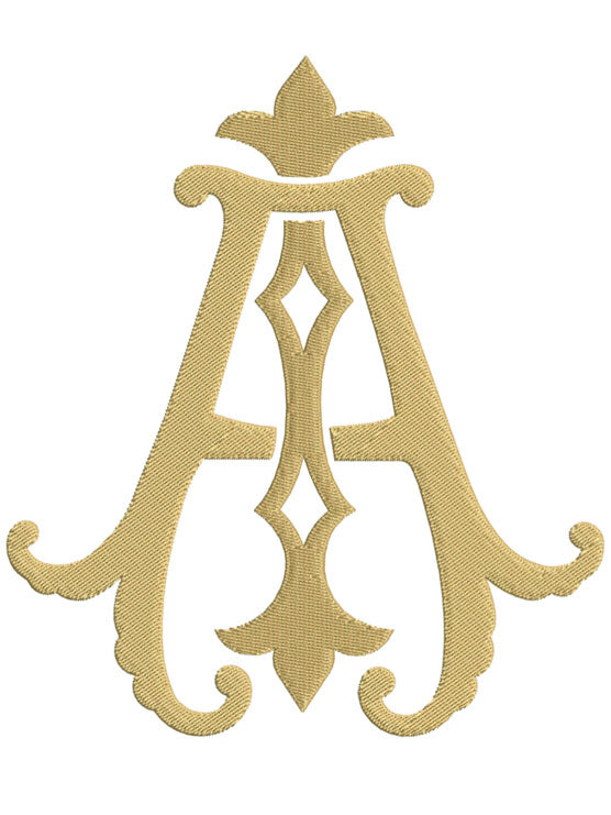 Monogram Chic AI for Embroidery