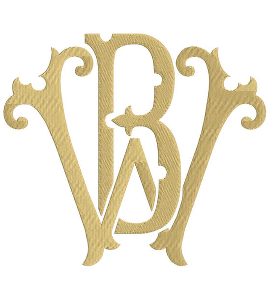 Monogram Chic BW for Embroidery Shuler Studio