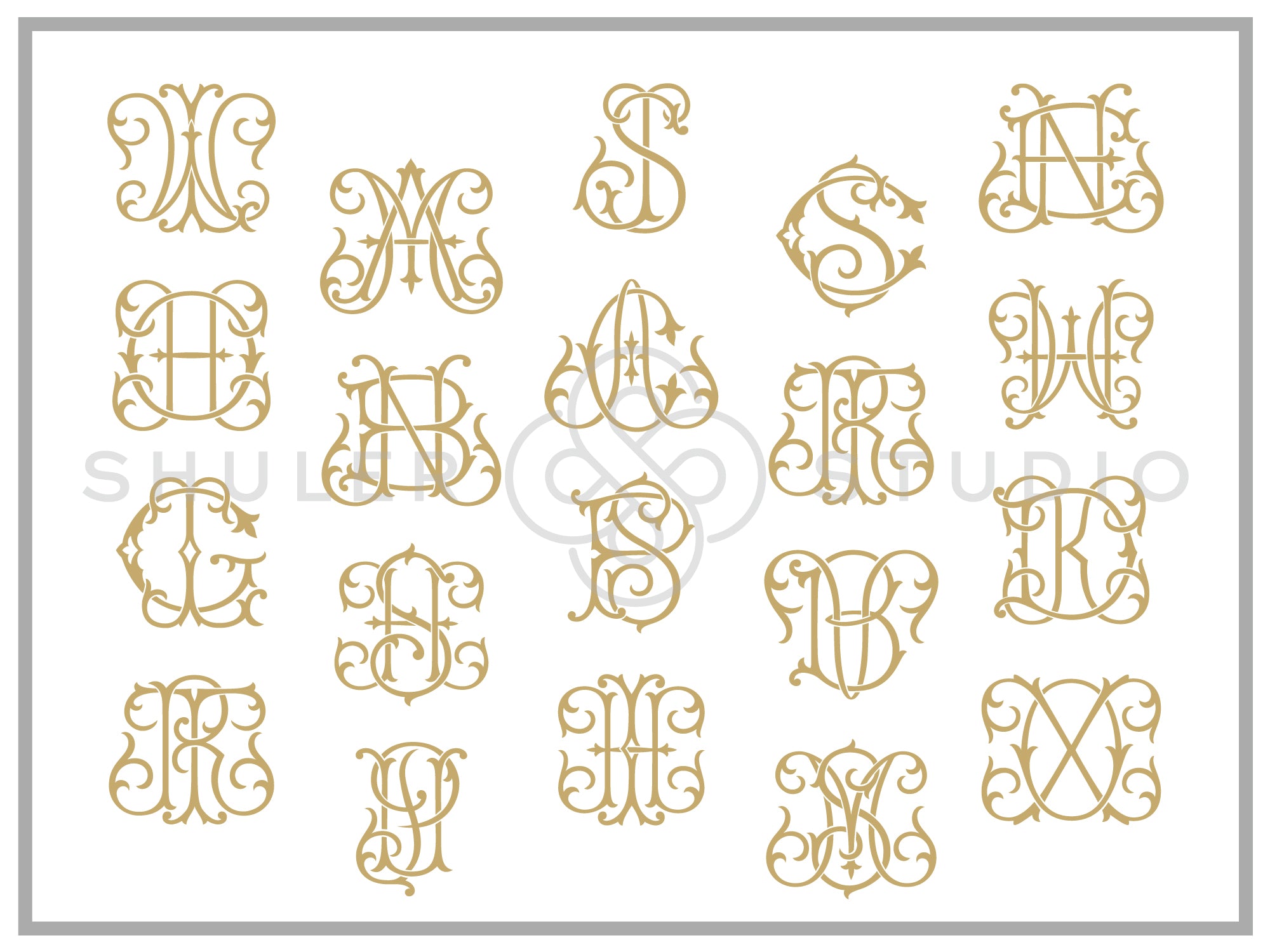 Monogram Couture Font for Print