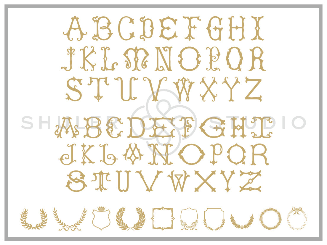 Single Antique Chic II Font for Embroidery
