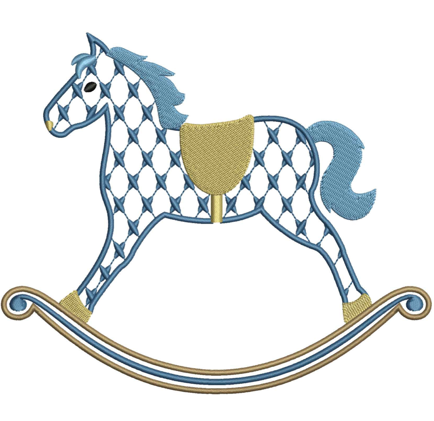 Chic Rocking Horse for Embroidery