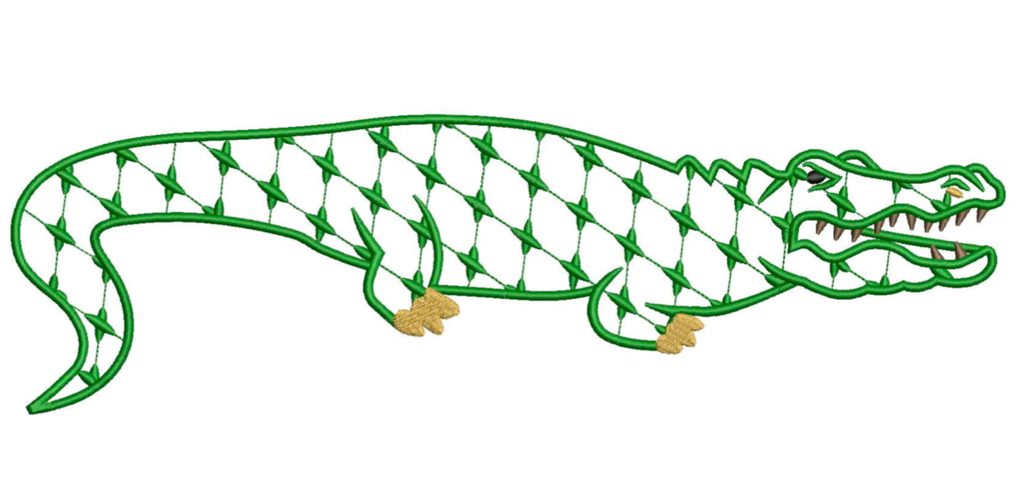 Chic Gator for Embroidery
