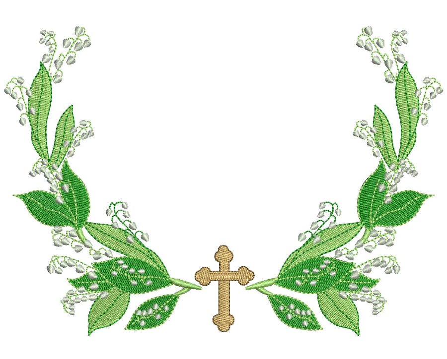 Lily of the Valley Crest for Embroidery