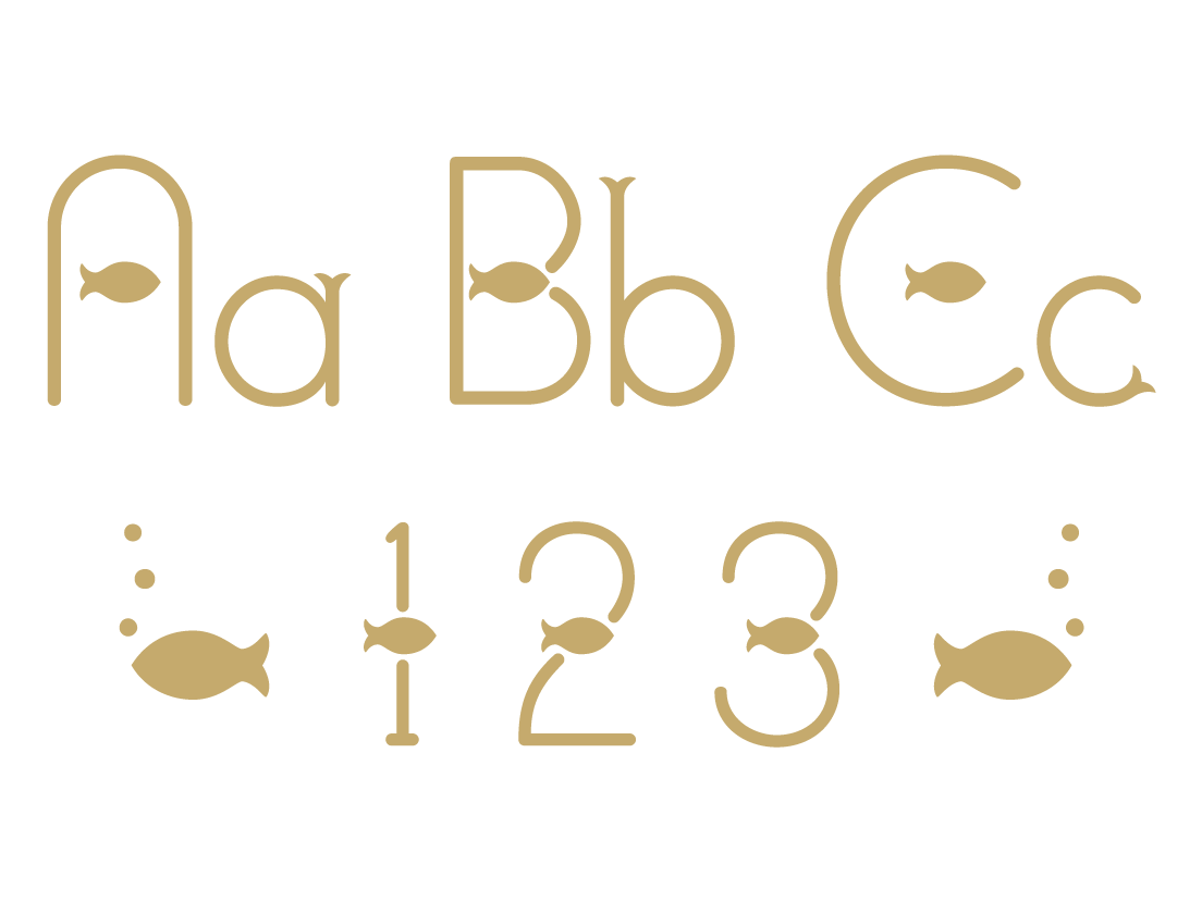 Single Minnow Font for Print