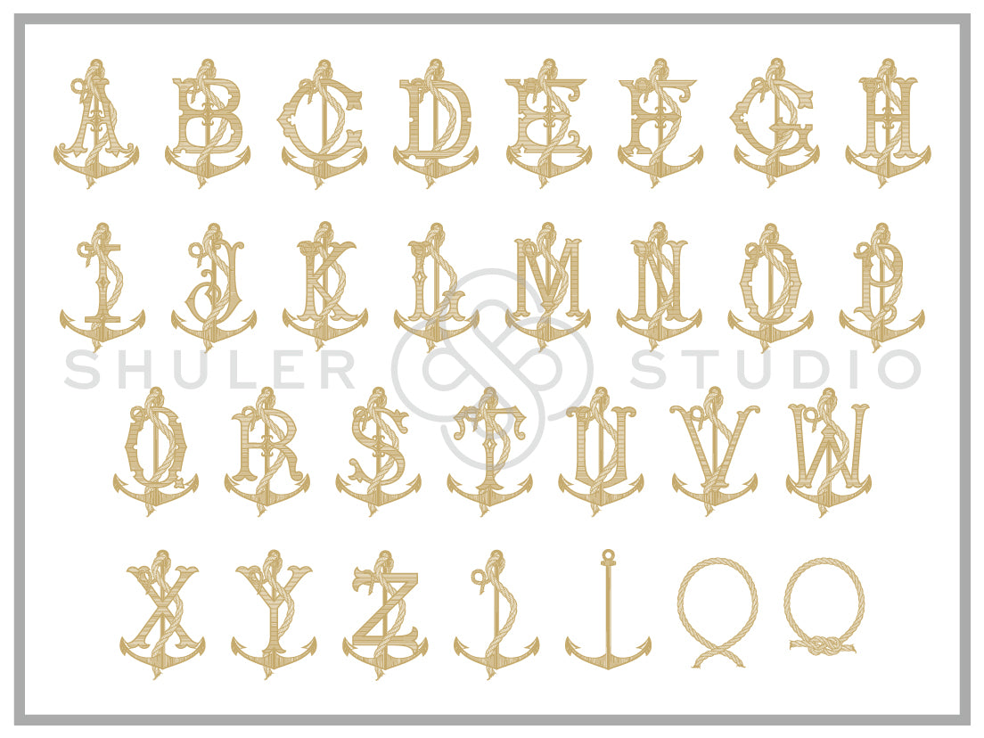 Single Nautical Font for Print
