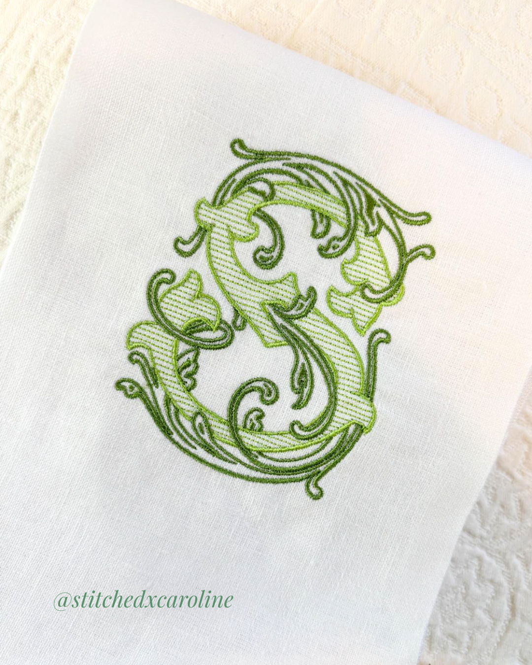Vintage Vine Font for Embroidery