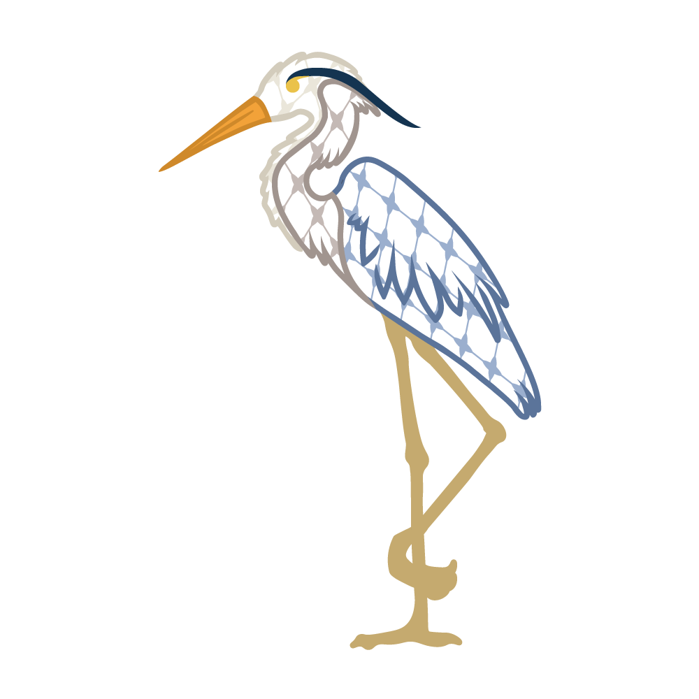 Chic Great Blue Heron for Print