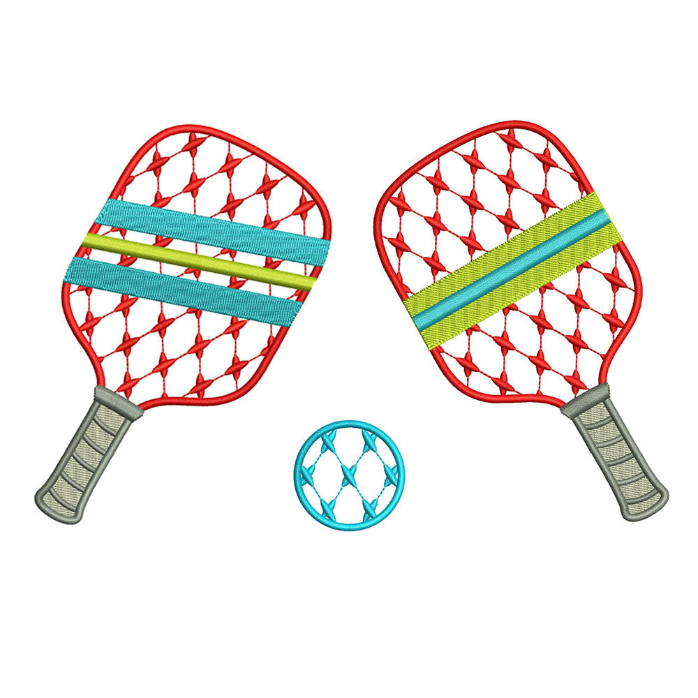 Chic Pickleball for Embroidery