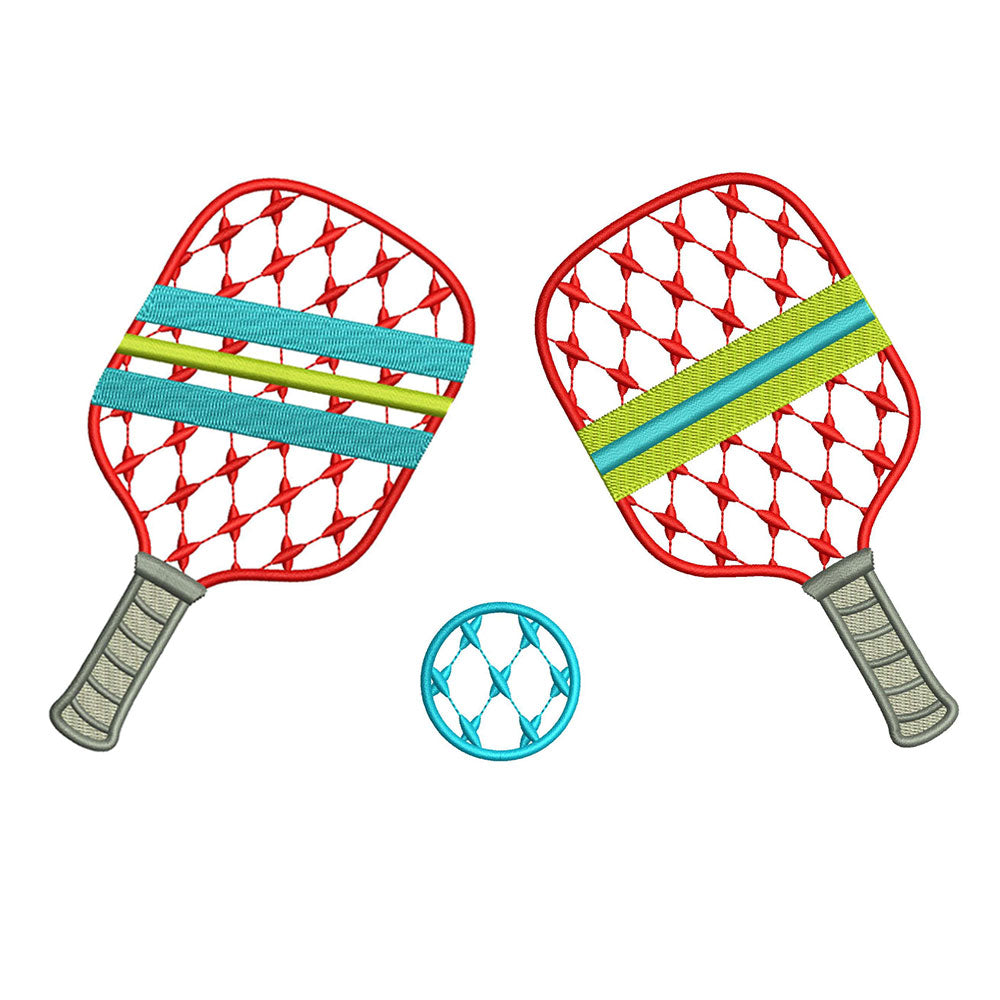 Chic Pickleball for Embroidery