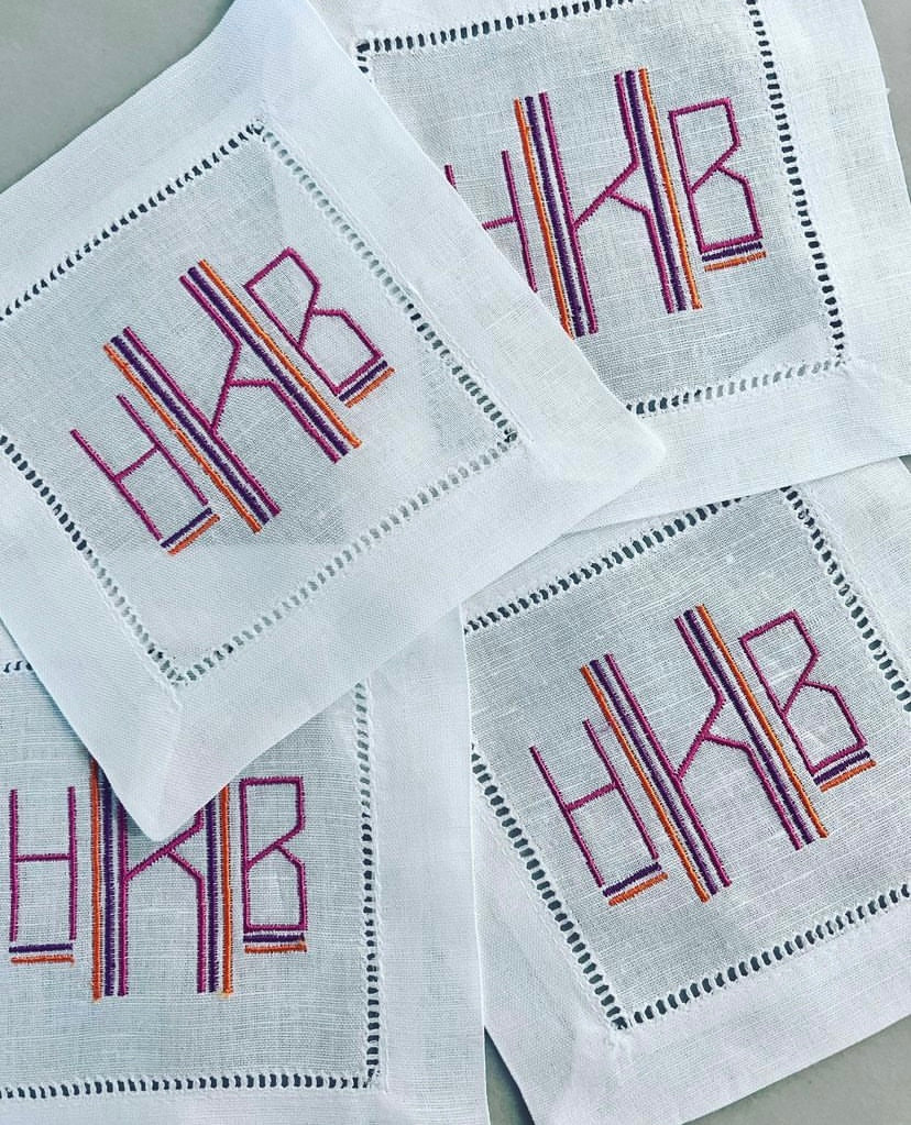 Monogram Edge Font for Embroidery