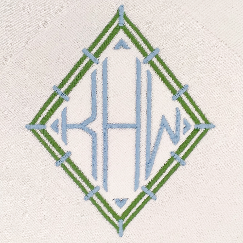 Monogram Diamond Font for Embroidery