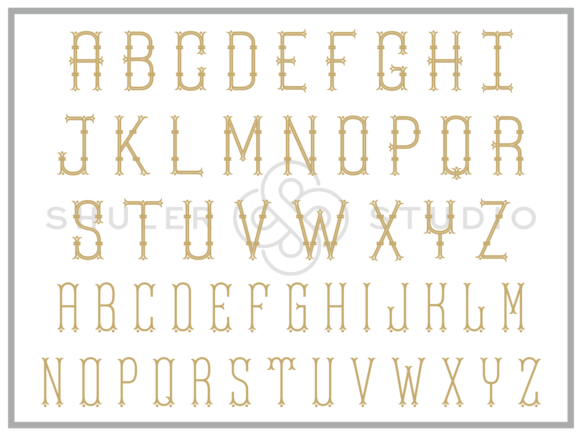 Monogram Flair Font for Print