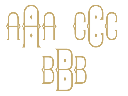 Monogram Meridian Font for Embroidery